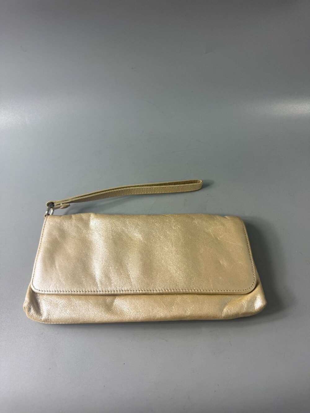 Hobo International Gold Metallic Leather Clutch/Wristlet